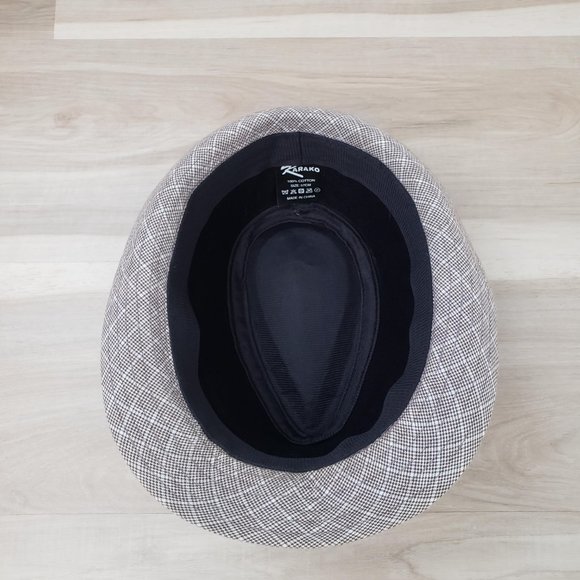 Karako Men's Houndstooth Pattern Fedora Hat Brown - One Size - Picture 6 of 8